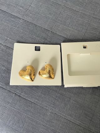 Orecchini Cuore Texture Zara Dorati