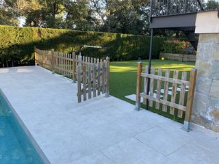 Valla de madera para jardín