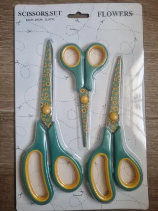 Set de Tijeras Flores 14cm 19cm 21.5cm