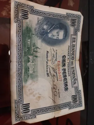 Lote billetes 100 pesetas