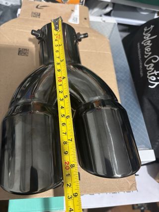 Cola de escape doble cromada