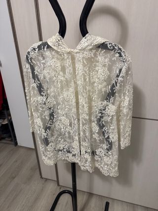 Mantella da sposa in pizzo