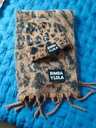Gorro y bufanda Bimba y Lola estampado leopardo