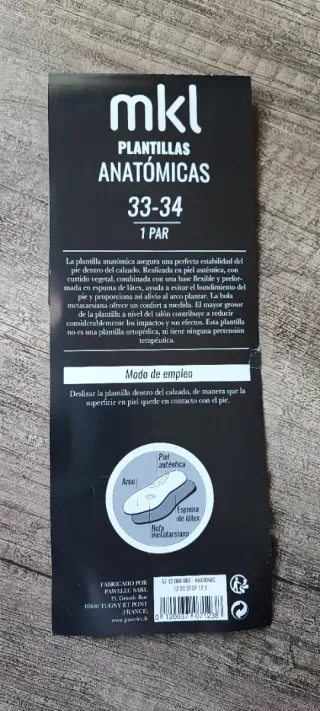 Plantillas Anatómicas MKL 33-34 Piel