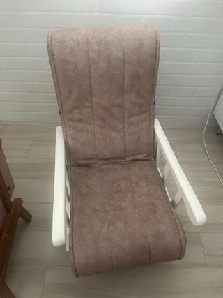 Butaca Mecedora Tela y Madera