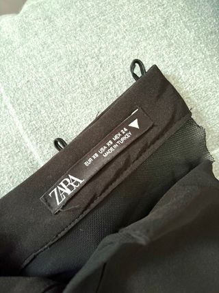 Top Zara fiesta negro flecos Talla XS