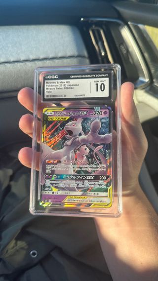 Mewtwo & Mew GX Carta Pokémon Japonesa CGC 10