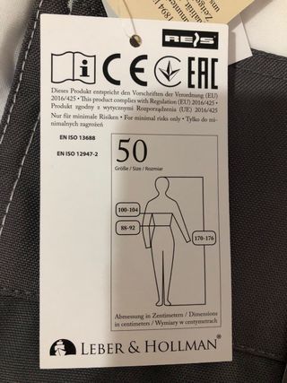 Pantalones de trabajo FormeN grises y blancos