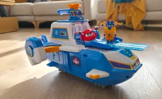 Avión Juguete Súper Wings Azul y Blanco