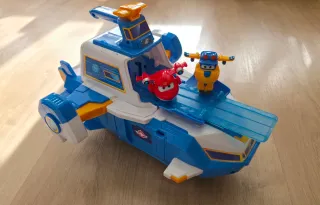 Avión Juguete Súper Wings Azul y Blanco