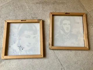 Conjunto Quadros Pop Art Audrey H. e Elvis