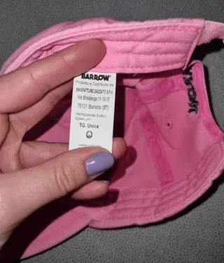 Cappello Barrow Rosa con Smiley Giallo