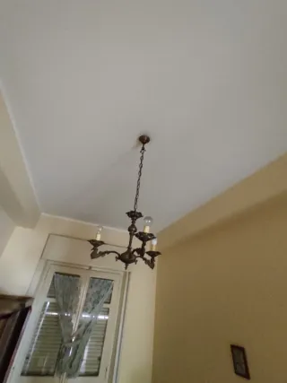 Lampadario antico ottone 3 luci vintage