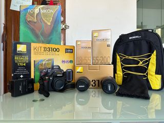 Kit Cámara Nikon D3100 + Lentes + Accesorios