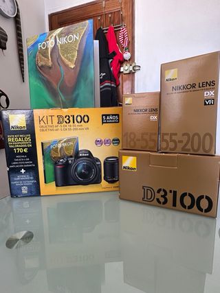 Kit Cámara Nikon D3100 + Lentes + Accesorios