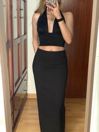 Top multiposición negro talla XS