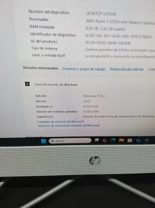 PC Sobremesa HP Blanco