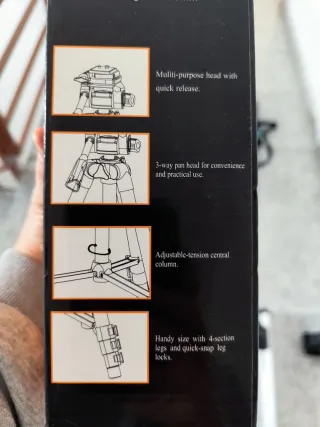 Trípode para cámara 3-way panhead. TR-267