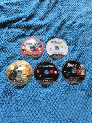 Lote 5 Juegos PS3: Gran Turismo, Sniper, Medal of