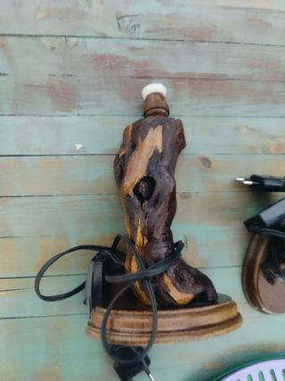 Lámpara de olivo artesanal