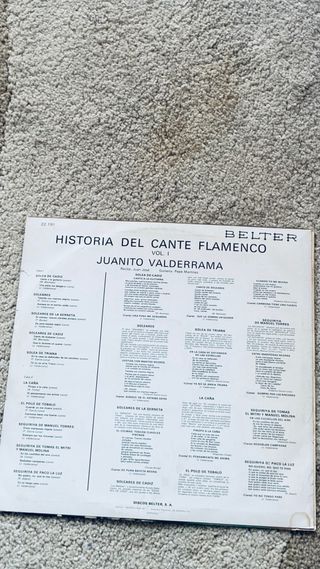 Juanito Valderrama Cante Flamenco LP Belter