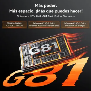 Smartphone 24GB RAM 256GB Negro