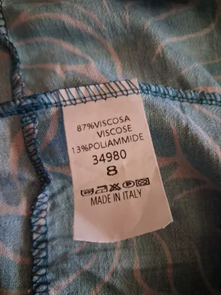 Vestido largo azul con estampado