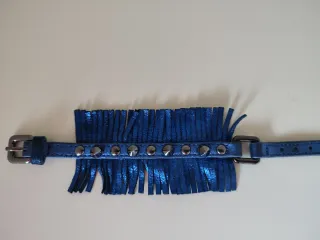 Pulsera Bimba y Lola Piel Azul y Tachas