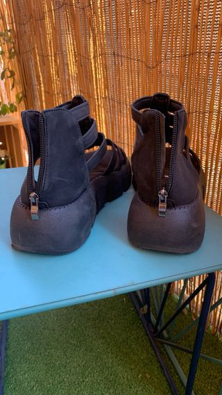 Sandalias plataforma mujer negras talla 38