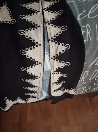 Vestido midi negro y blanco