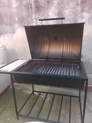 Barbacoa Barril Metálico con Madera varios modelo