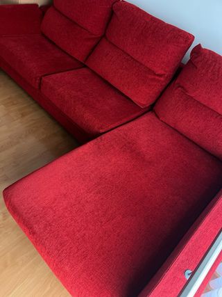 Sofá Chaiselongue Rojo 275cm