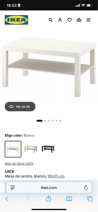Mesa de centro blanca Ikea