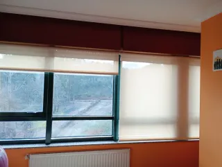 Tende Screen Beige e Arancione 1,95×1,50-0,44×1,50