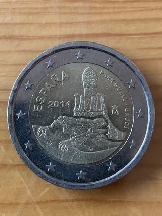 Moneda 2€ Parque Güell 2014 España