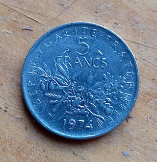 5 Francos Francia 1974