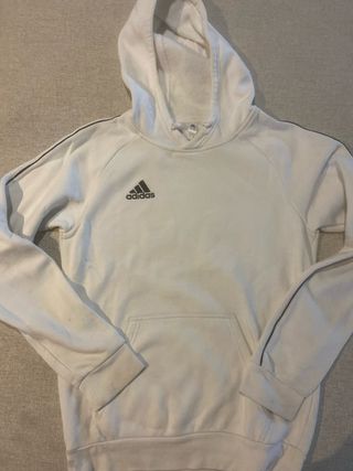 Sudadera Adidas Blanca Capucha Talla XS