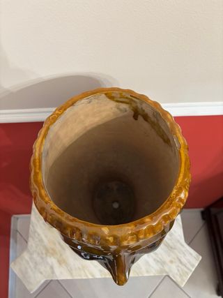 Vaso vintage testa in terracotta