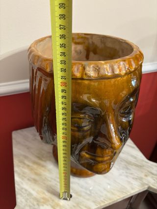 Vaso vintage testa in terracotta
