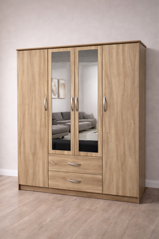 Armario 4 Puertas con 2 Cajones Nuevo