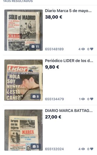 Periódicos MARCA 1980-1981