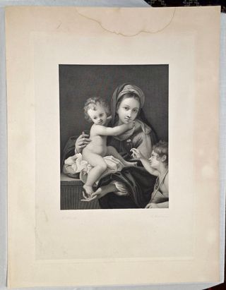 Incisione Madonna col Bambino e San Giovannino