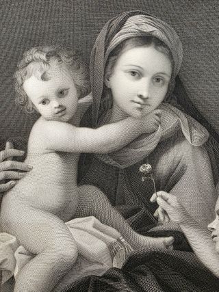 Incisione Madonna col Bambino e San Giovannino