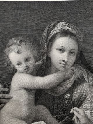 Incisione Madonna col Bambino e San Giovannino