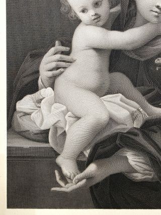 Incisione Madonna col Bambino e San Giovannino