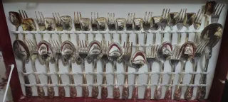 Juego Cubiertos Bañados Plata