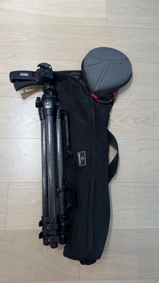 Trípode Manfrotto Carbono + Rótula + Bolsa