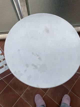 Mesa y 2 Sillas Balcón Metal Blanco