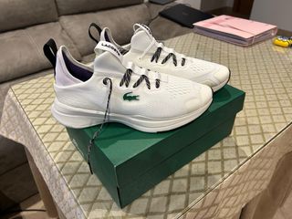 Zapatillas Deportivas Unisex Lacoste Blancas/Morad