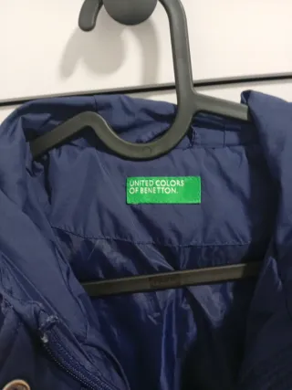 Abrigo Benetton niña azul talla XL 10 años